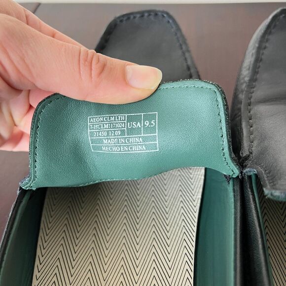 Lacoste Mens Black Leather Loafers Sz 9.5 Slip On Moccasins Driving Shoes - Picture 7 of 8